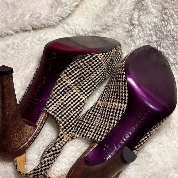 Neutrals Tweed Peeptoe Pumps by Bettye Muller 🤎 - Picture 12 of 12